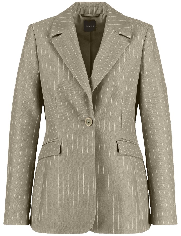 TAIFU Elegant blazer with pinstripes Blazere Grønn | UTSY9101