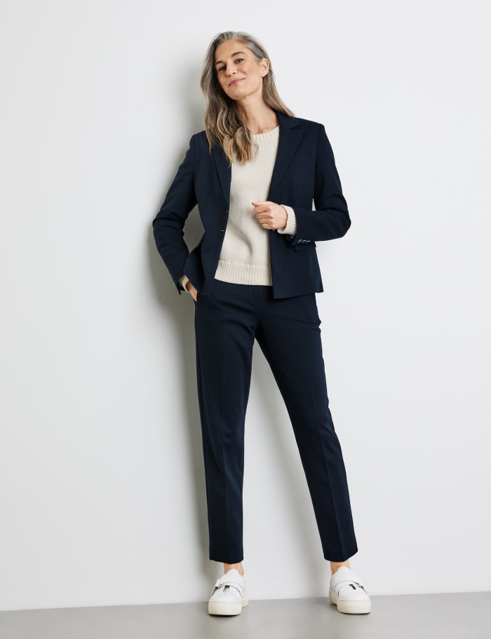 Gerry Weber Elegant blazer with stretch for comfort Blazere Blå | NEWB9218