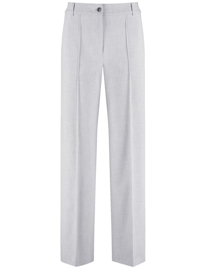 Gerry Weber Elegant cloth trousers with a wide leg Bukser Grå | GDMP0649