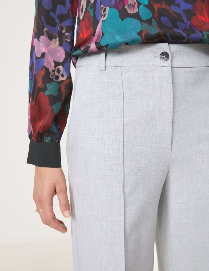 Gerry Weber Elegant cloth trousers with a wide leg Bukser Grå | GDMP0649