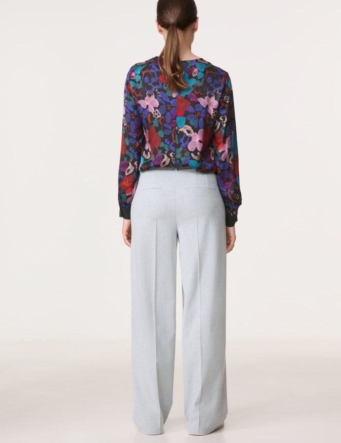 Gerry Weber Elegant cloth trousers with a wide leg Bukser Grå | GDMP0649