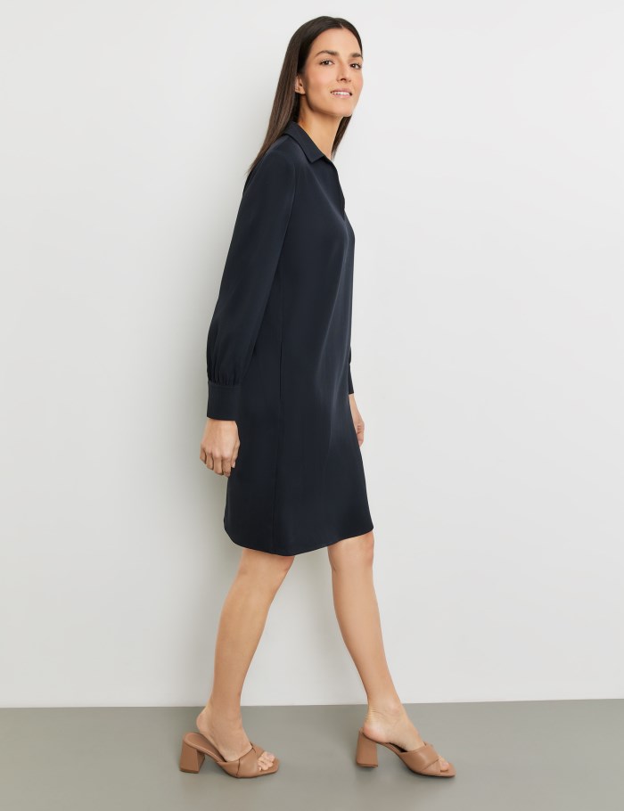 Gerry Weber Elegant dress with a collar Kjole Blå | ZKLU4325