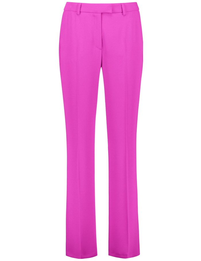 TAIFU Elegant flared trousers Bukser Rosa | BGPY0289