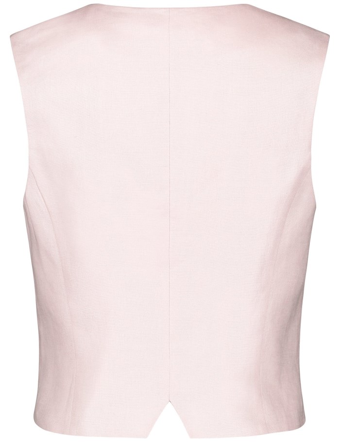 Gerry Weber Elegant linen waistcoat Jakker Rosa | DGCV7545