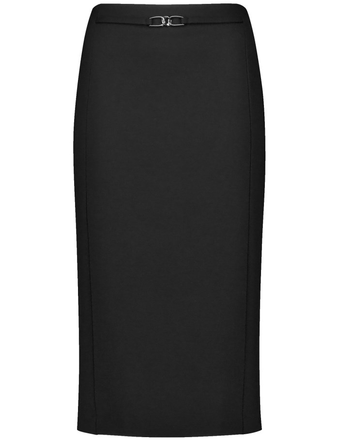 Gerry Weber Elegant pencil skirt with a belt detail Skjørt Svarte | FGXD0250