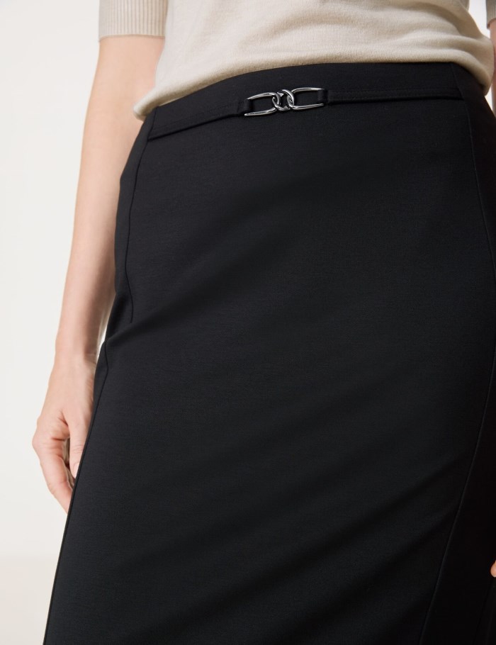 Gerry Weber Elegant pencil skirt with a belt detail Skjørt Svarte | FGXD0250