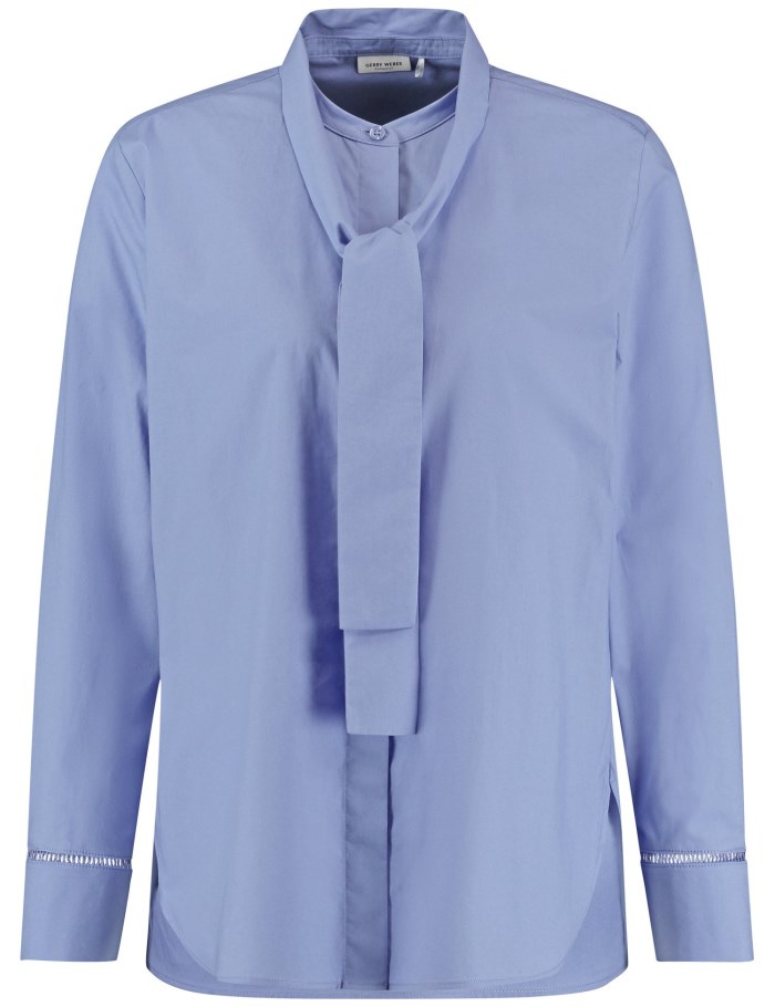 Gerry Weber Elegant pussycat bow blouse made of sustainable cotton Bluse Blå | BMGX5480