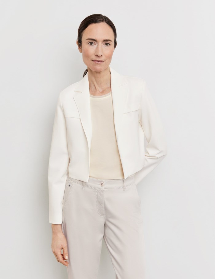 Gerry Weber Elegant short blazer Blazere Hvite | CGNT7783