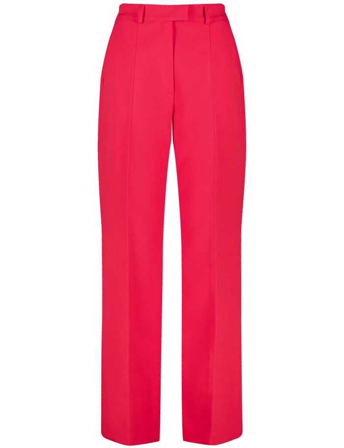 TAIFU Elegant trousers with a wide leg Bukser Rød | DSUQ1676