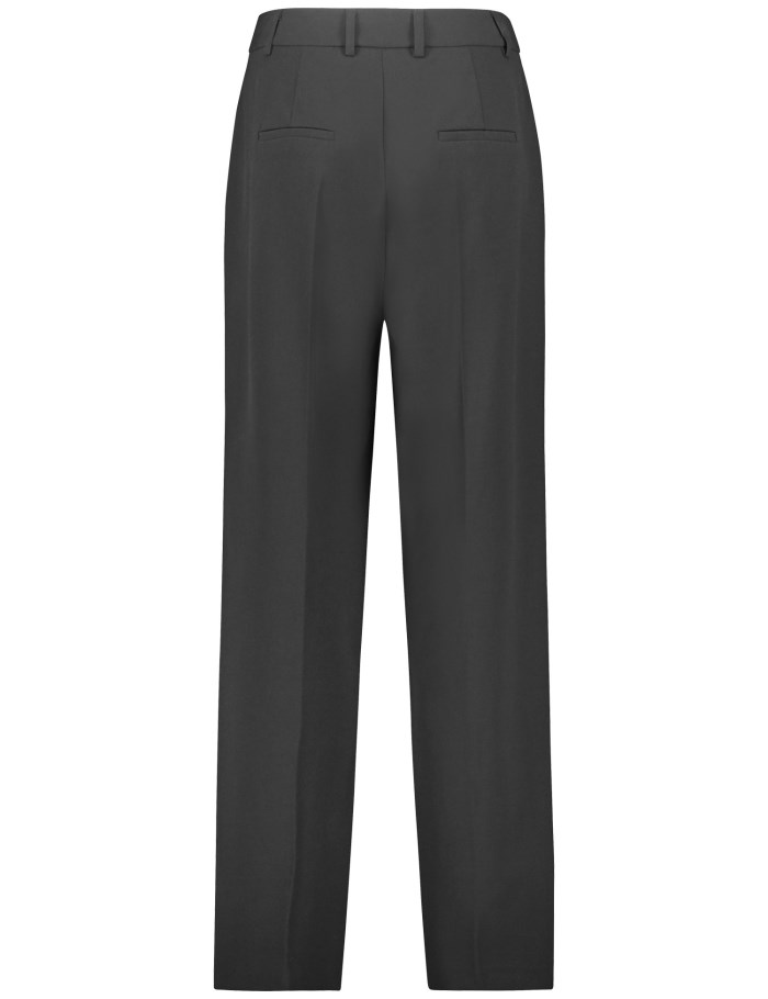 TAIFU Elegant trousers with a wide leg Bukser Svarte | UOFF9621