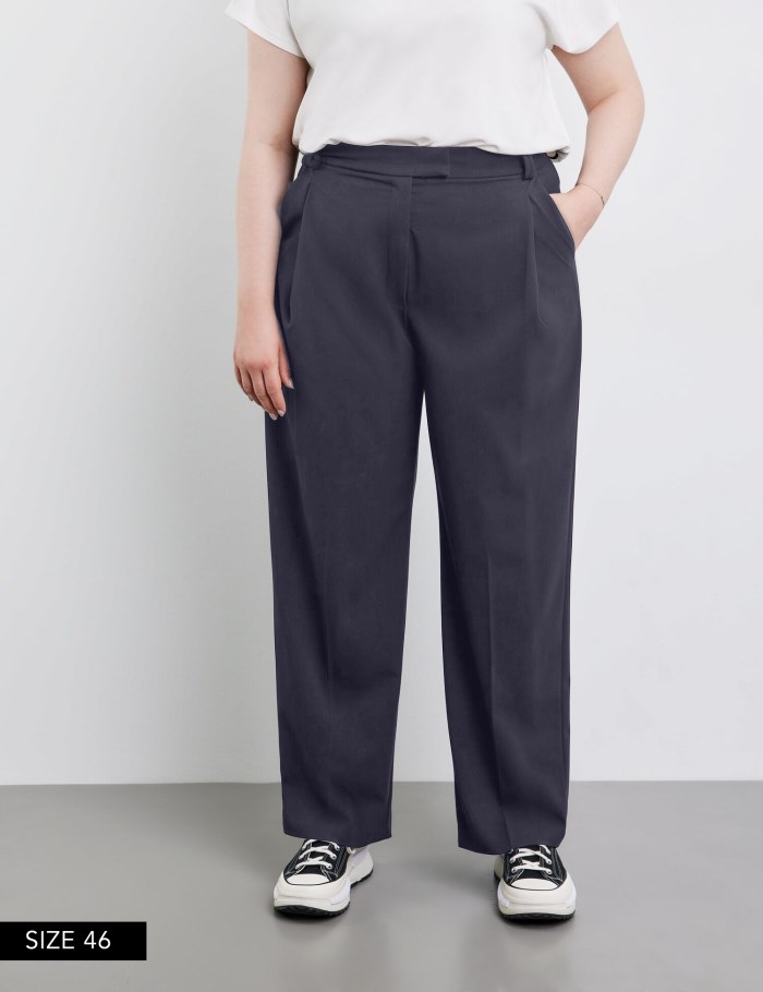 TAIFU Elegant trousers with a wide leg Bukser Blå | NKLL3376