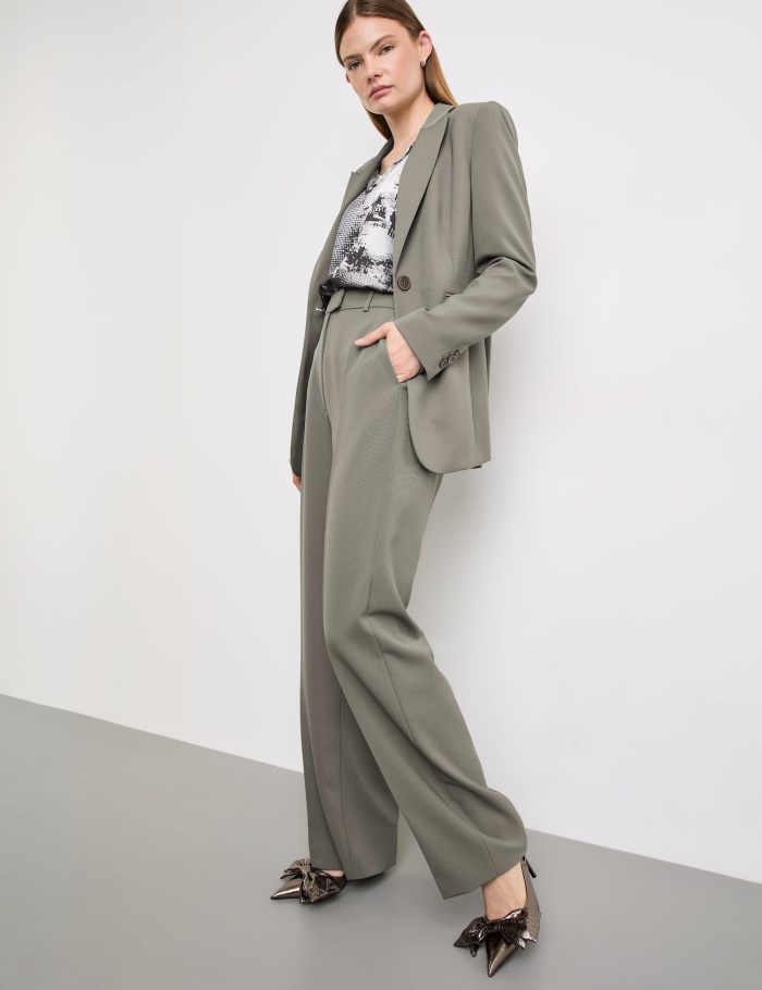 TAIFU Elegant trousers with a wide leg Bukser Brune | TKRD1735