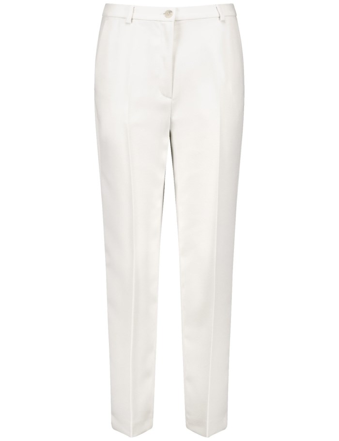 Gerry Weber Elegant trousers with pressed pleats Bukser Hvite | EPAD9390