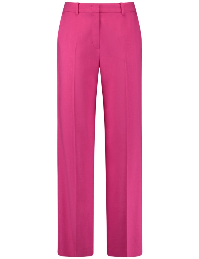 Gerry Weber Elegant trousers with pressed pleats Bukser Rosa | DJXU7687