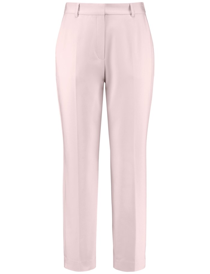 Gerry Weber Elegant trousers with pressed pleats Bukser Rosa | TTDU7605