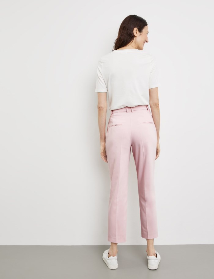 Gerry Weber Elegant trousers with pressed pleats Bukser Rosa | TTDU7605