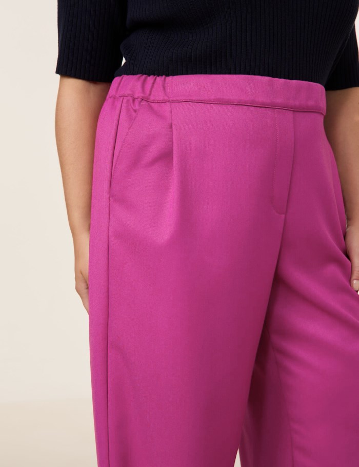 SAMOON Elegant wide-leg trousers Carlotta Bukser Rosa | IILA8184