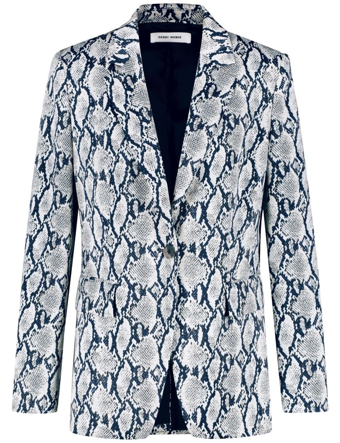 Gerry Weber Fashionable blazer with a snakeskin pattern Blazere Blå | EQUK5601