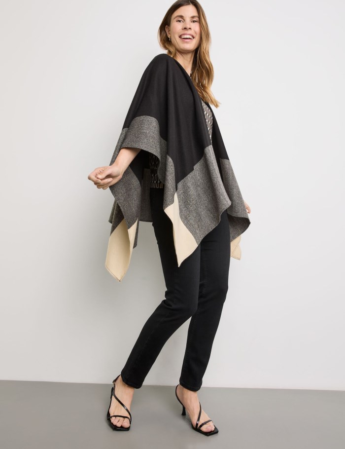 Gerry Weber Fashionable cape Skjerf Svarte | UJDC0377