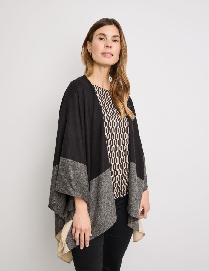 Gerry Weber Fashionable cape Skjerf Svarte | UJDC0377