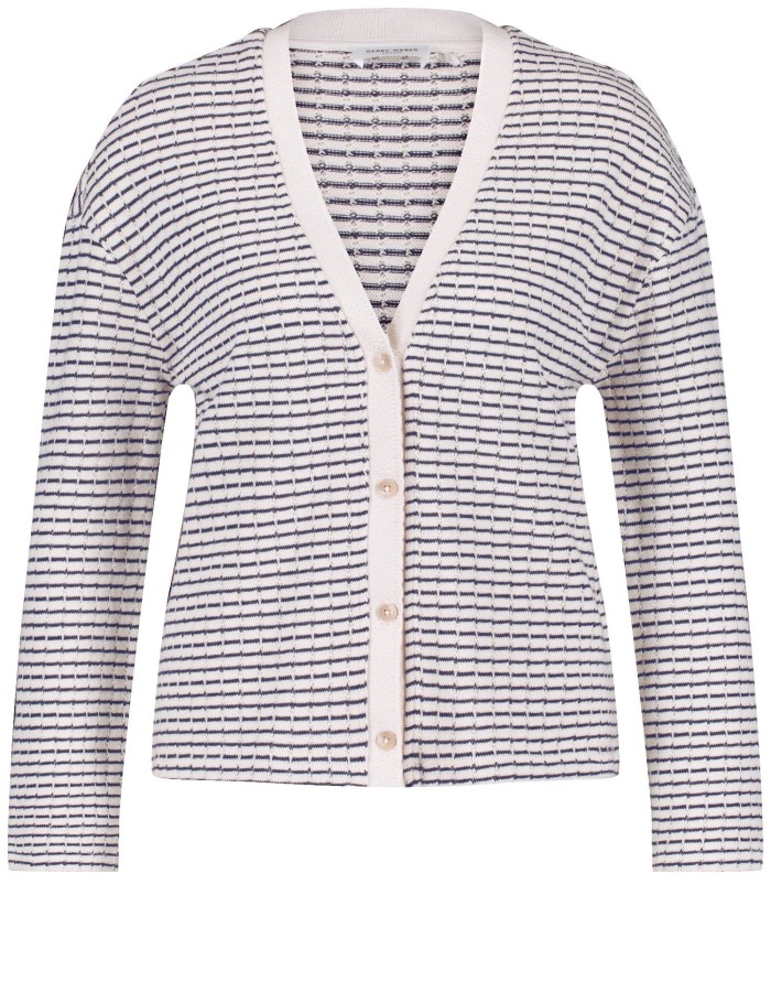 Gerry Weber Fashionable cardigan with a decorative trim Strikkevarer Blå | YUKL6456