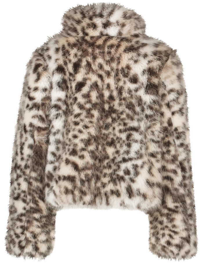 TAIFU Faux fur jacket with a leopard print pattern Jakker Beige | LIRA5743