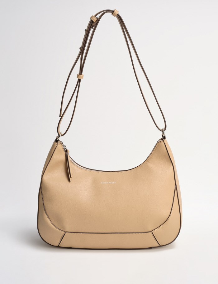 Gerry Weber Faux leather hobo bag Vesker Beige | NSTW2111