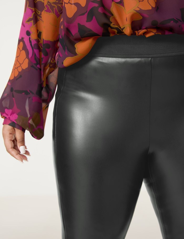 SAMOON Faux leather leggings, Lucy Bukser Svarte | ZVTK9218