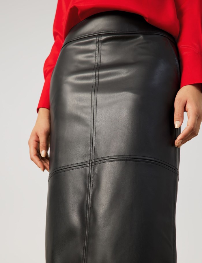 Gerry Weber Faux leather pencil skirt Skjørt Svarte | BXKS5886