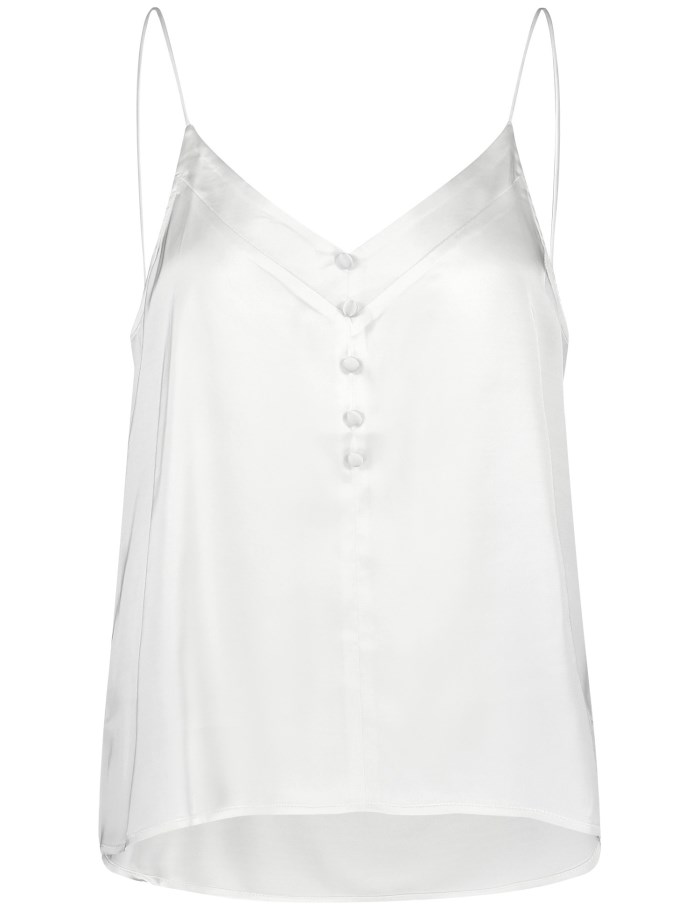 TAIFU Fine blouse top with spaghetti straps T-skjorte Hvite | UPEZ0308