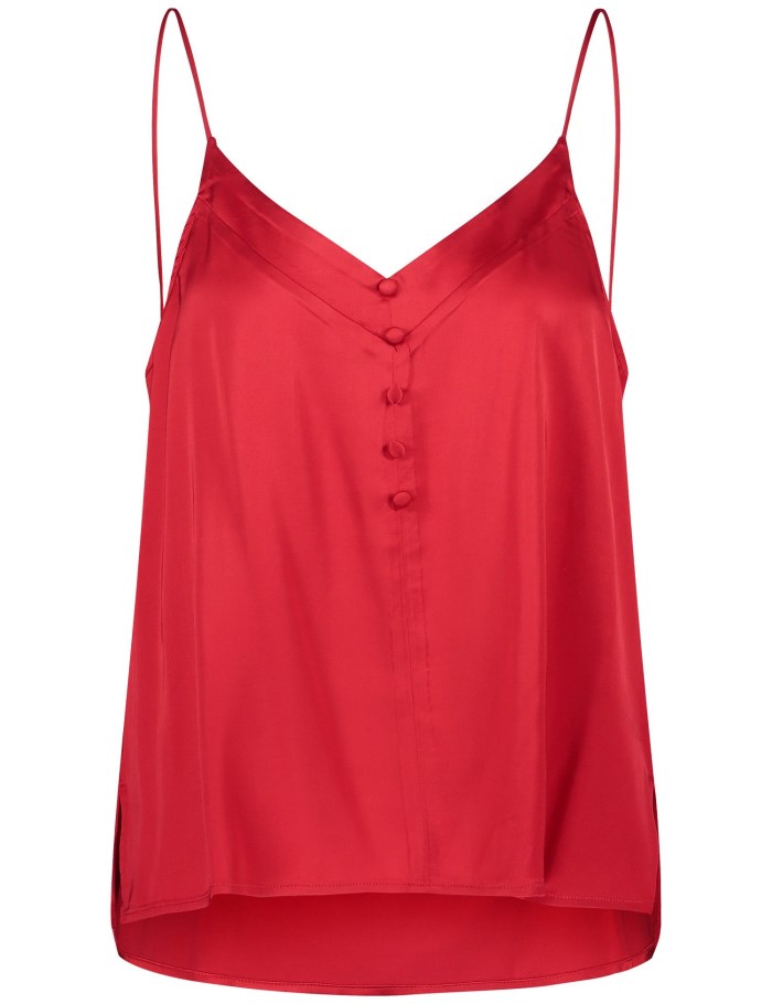 TAIFU Fine blouse top with spaghetti straps T-skjorte Rød | YQJO7963