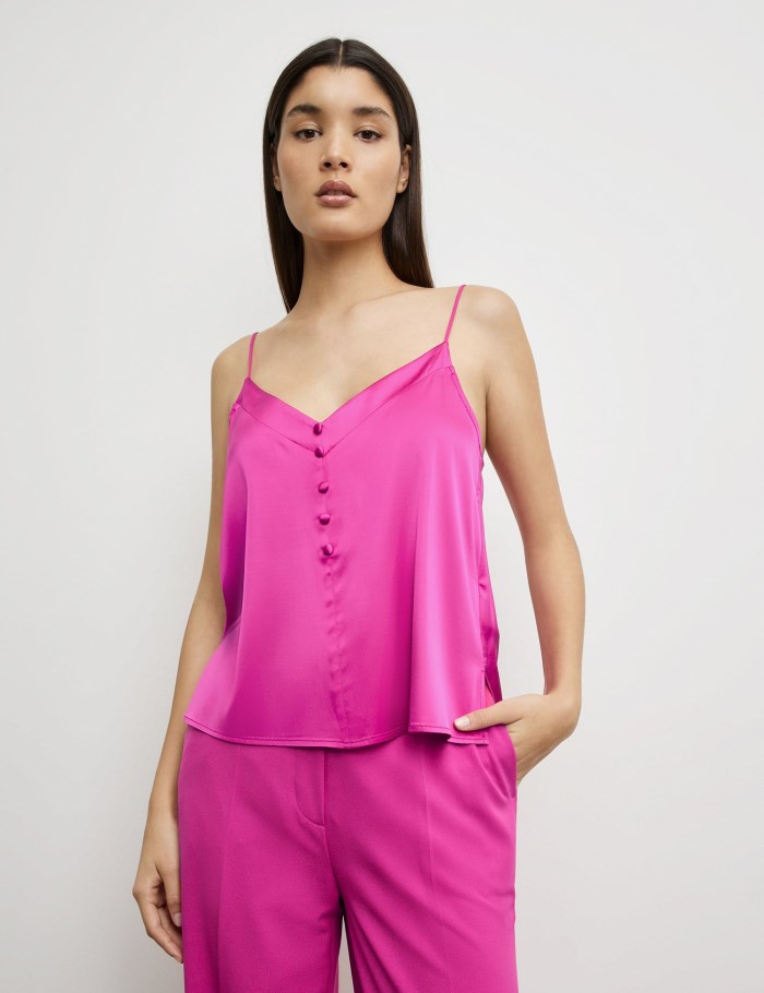 TAIFU Fine blouse top with spaghetti straps T-skjorte Rosa | HJWZ2696