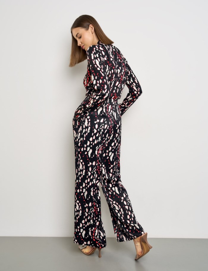 TAIFU Fine palazzo trousers with a wide leg Bukser Rosa | TAAT9221