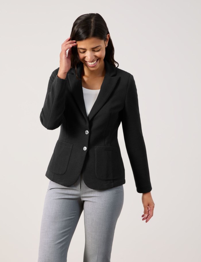 Gerry Weber Fitted blazer Blazere Svarte | JKGJ4635