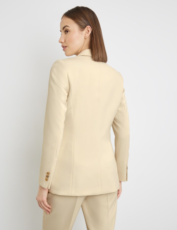 TAIFU Fitted blazer made of fine stretch fabric Blazere Beige | EMGE9036