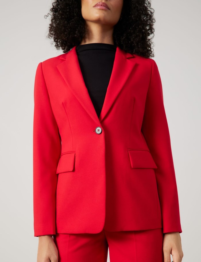 Gerry Weber Fitted blazer with stretch for comfort Blazere Rød | MCYX2731