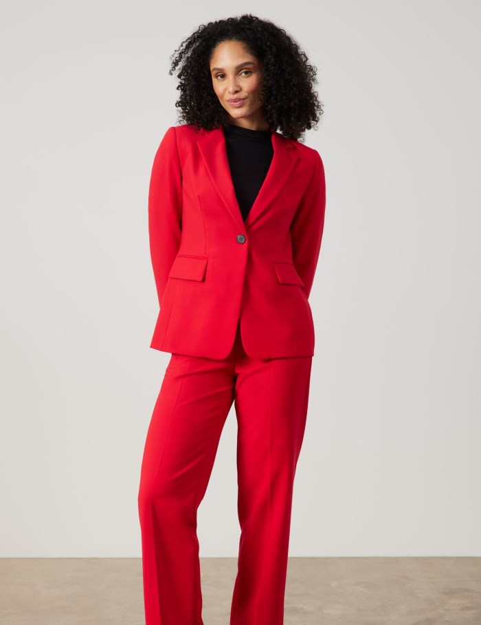 Gerry Weber Fitted blazer with stretch for comfort Blazere Rød | MCYX2731