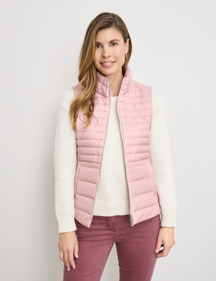 Gerry Weber Fitted quilted body warmer Jakker Rosa | DKPX5307