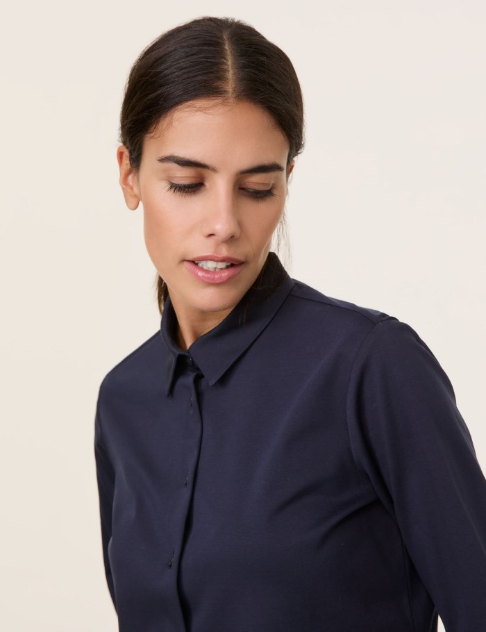 Gerry Weber Fitted shirt blouse Bluse Blå | LZWV0673