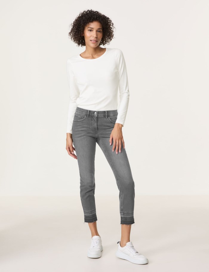 Gerry Weber Five-pocket SOL꞉INE BEST4ME Cropped Bukser Grå | PISI9697