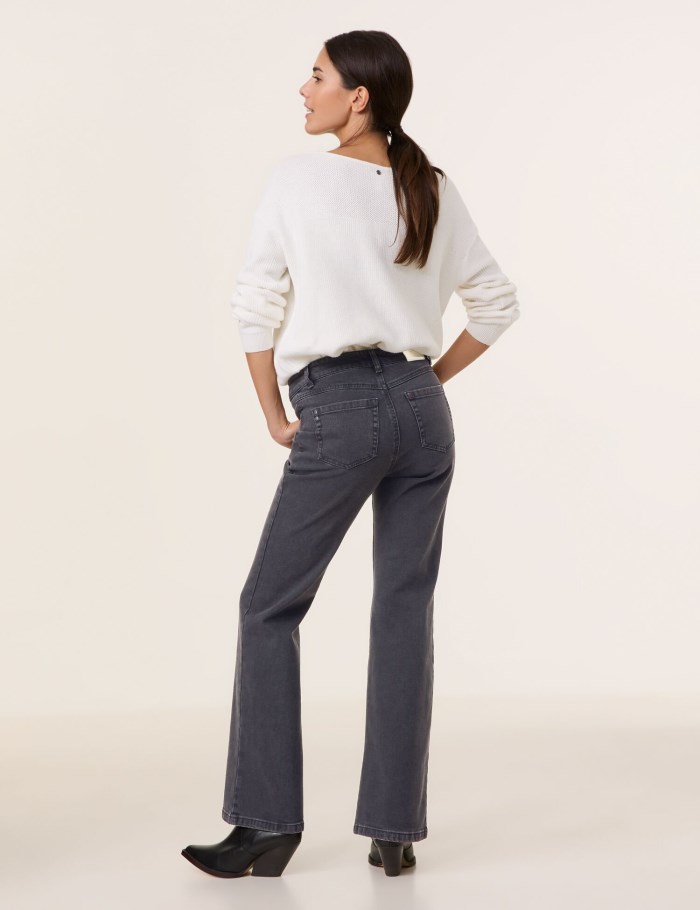 Gerry Weber Five-pocket design with a flared leg Bukser Svarte | YFHH2896