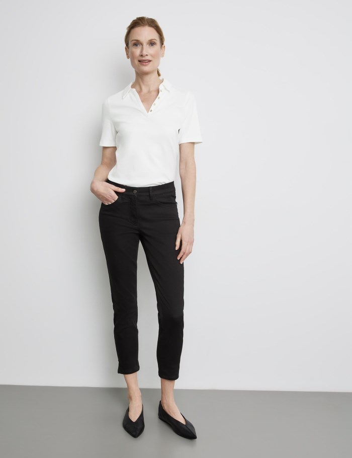 Gerry Weber Five-pocket jeans, Best4me Cropped Bukser Svarte | HAQT1098