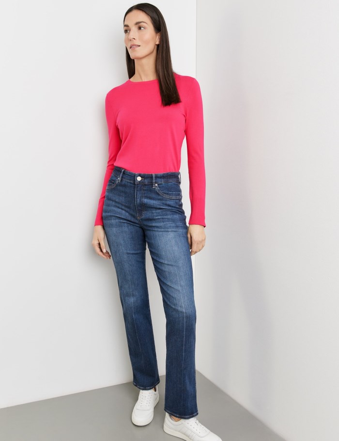 Gerry Weber Five-pocket jeans with a straight leg Bukser Blå | OULB0769