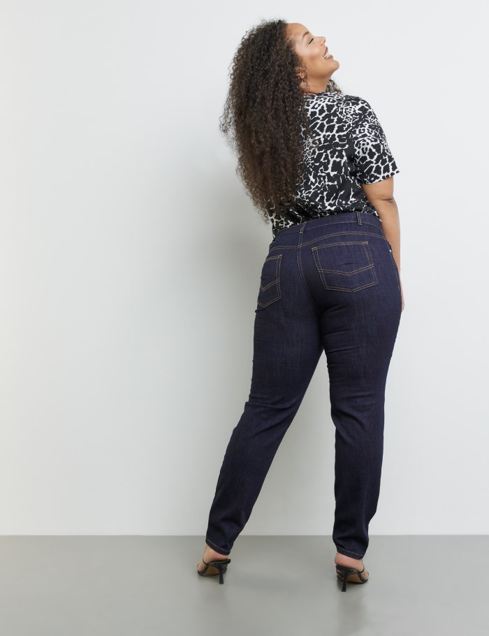 SAMOON Five-pocket jeans with stretch for comfort, Betty Jeans Bukser Blå | CFCC8813