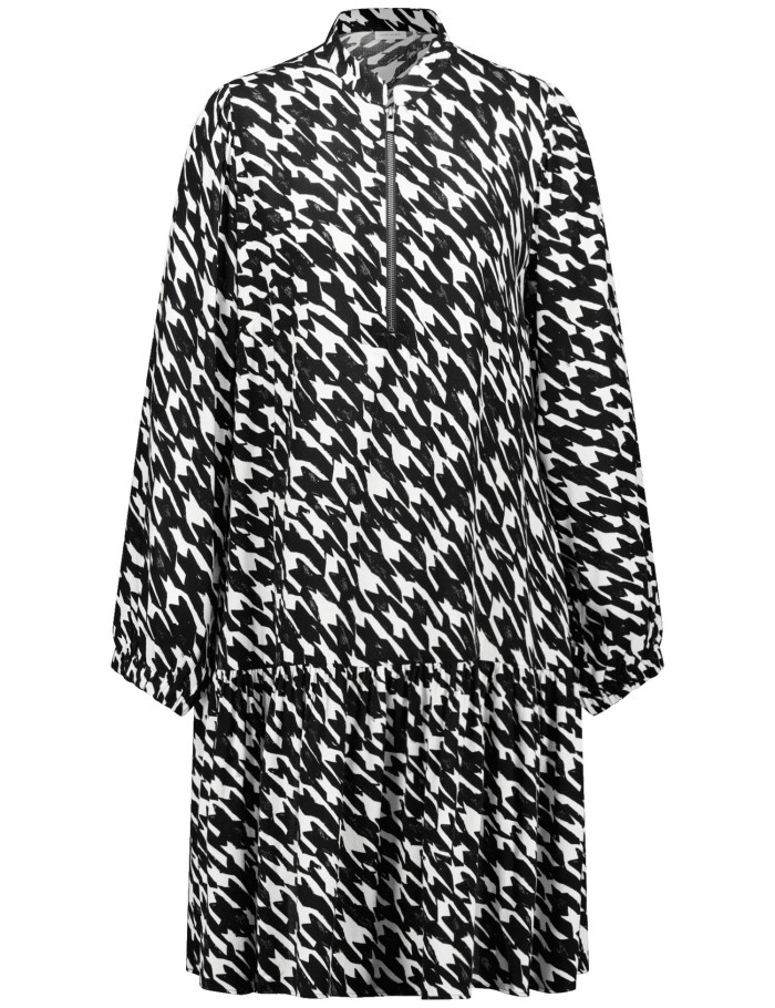 Gerry Weber Flowing blouse dress with set-in skirt section Kjole Svarte | VWUL0061