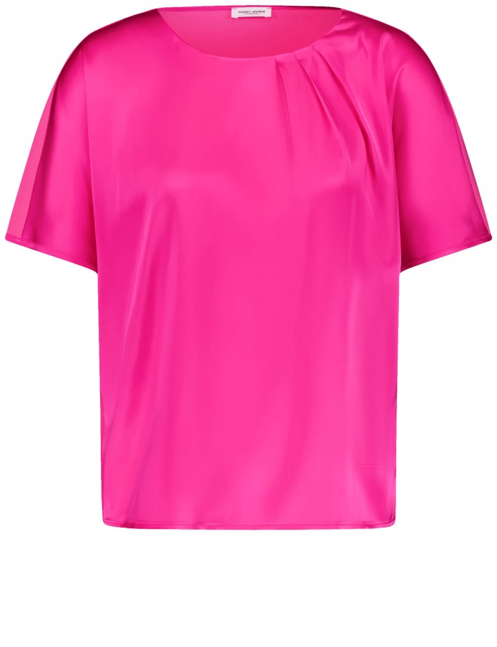 Gerry Weber Flowing blouse top with fabric panelling T-skjorte Rosa | OWVL6049