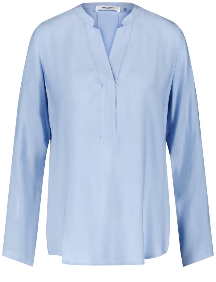 Gerry Weber Flowing blouse with an inverted pleat Bluse Blå | LBRD8347