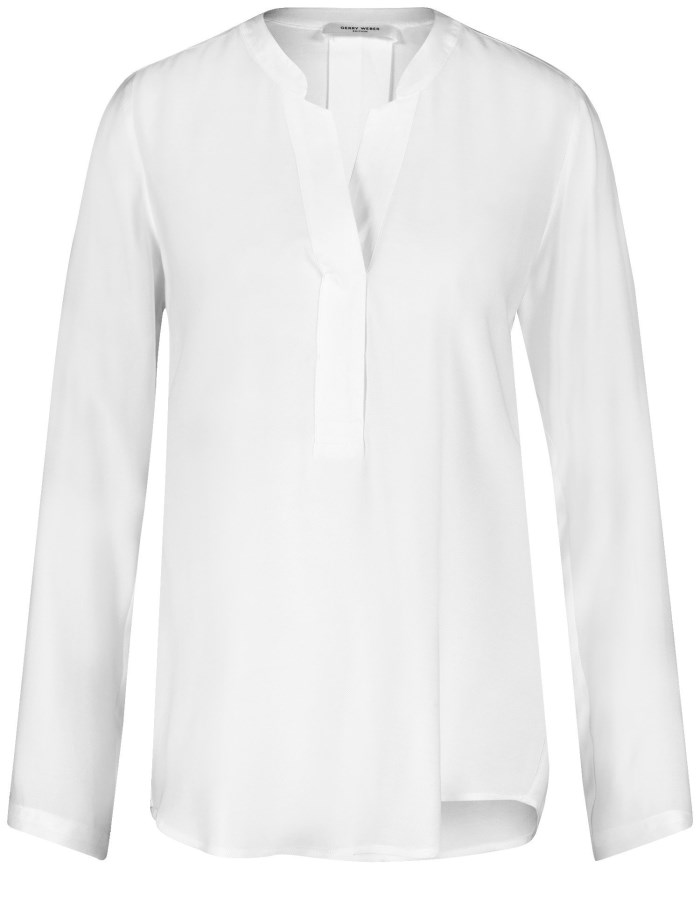 Gerry Weber Flowing blouse with an inverted pleat Bluse Hvite | DZMJ7615