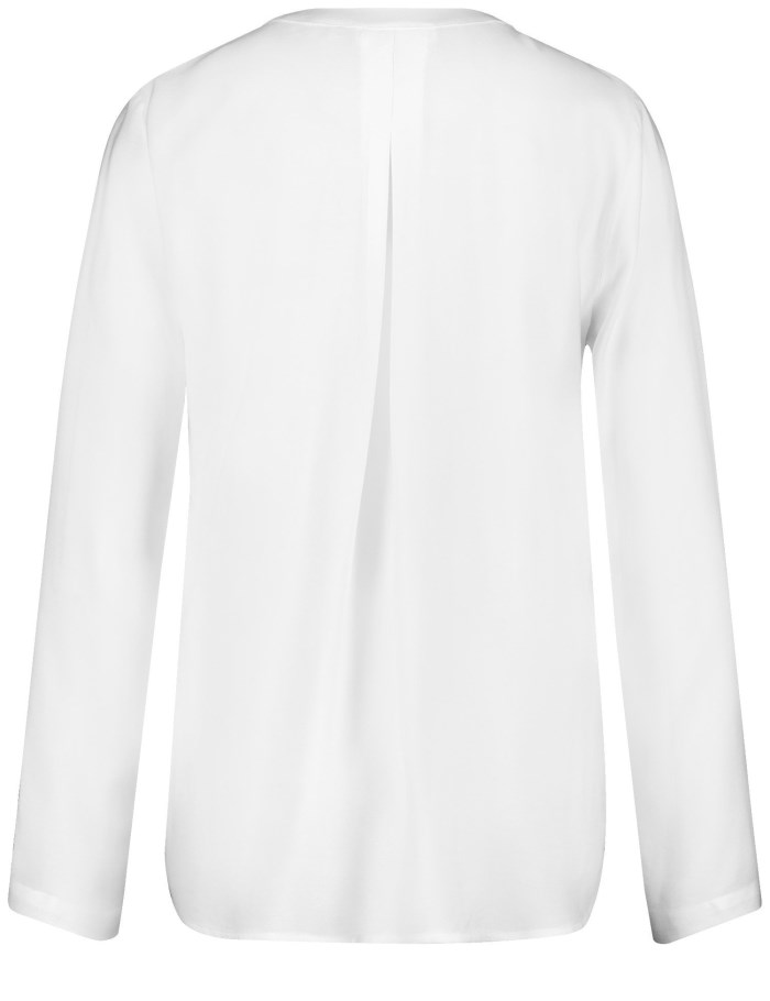 Gerry Weber Flowing blouse with an inverted pleat Bluse Hvite | DZMJ7615