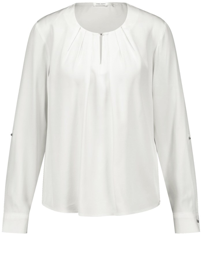 Gerry Weber Flowing blouse with inset pleats Bluse Hvite | NKED6430